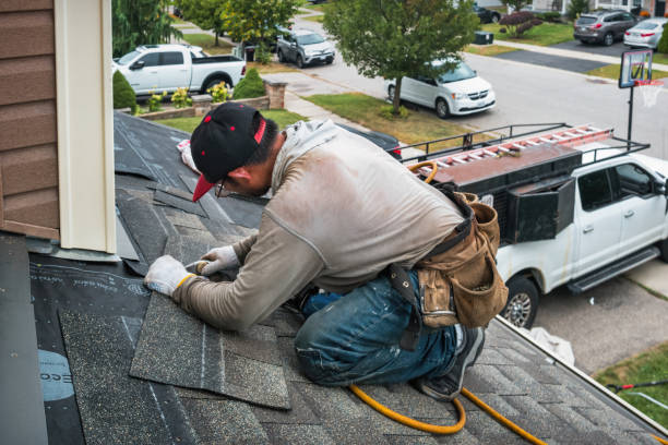 Professional Hail Damage Roof Repair technician working in Branchville, NJ